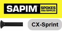 SAPIM  CX-SPRINT Speiche 224 mm, schwarz, gerade