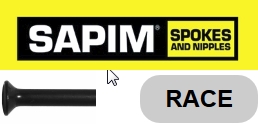 SAPIM RACE 272 mm, schwarz, gerade